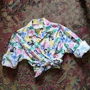 ESPRIT SPORT 80s/90s pop art button up